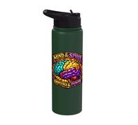 Vibrant Cognition Wisdom Strength Mosaic Art Stainless Steel Insulated Water Bottle