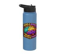 Vibrant Cognition Wisdom Strength Mosaic Art Stainless Steel Insulated Water Bottle