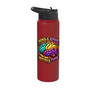 Vibrant Cognition Wisdom Strength Mosaic Art Stainless Steel Insulated Water Bottle