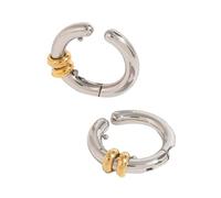 Vibrant Color Blocks Ear Clips Modern Colorful Ear Clips Unique Rings Suitable For Casual Or Formal Outfits Allergy Resistant