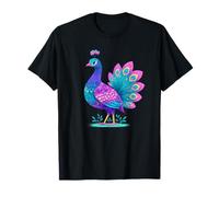 Vibrant Color Peacock Bird Majestic Tail Feathers T-Shirt