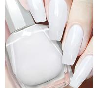 Vibrant Color Selection Glitter Nail Polish Quick Dry Long Lasting Nail Varnish Breathable Art with Bold Glossy Shimmer for Party Looks(Cloud White)