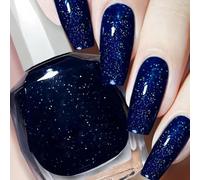 Vibrant Color Selection Glitter Nail Polish Quick Dry Long Lasting Nail Varnish Breathable Art with Bold Glossy Shimmer for Party Looks(Twilight Spark)