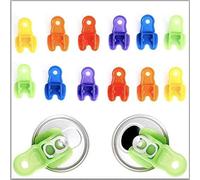 Vibrant Colored 12Pk Drink Shield and Soda Protector for Family. Plastic Tab Can Openers for Pop, Beer, Coke or Soda. Beverage Barricade Protects Cold Drinks from Bees at Picnic, BBQ