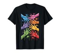 Vibrant Colorful Hands of Unity Harmony T-Shirt