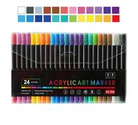 Vibrant Colors Paint Pens, Permanent Waterproof Markers, Fine Point with Double Tip, Non Harmless Paintbrush, Solid Ink with Double Head Design, Canvas Wood Handmade for Crafters and Beginners 320g