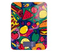 Vibrant Colors Pizza Fruit Burger Portable Diet Scales Digital Weight for Food 11lb/0.18oz, 5kg/5g Scale to Measure Grams with 4 Unit for Baking Weight Loss Dieting (Batteries not