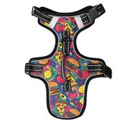 Vibrant Colors Pizza Fruit Burger Reflective Vests for Large Dogs for Dachshund Walking durables Cat Harnesses Chaleco para perro