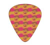 Vibrant Continuing Flowers Guitar Picks 12 Pack Universal ABS Guitar Picks,Continuing Flowers Intertwined Leaves Illustration,for Acoustic and Electric Guitar,Dried Rose Dark