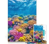 Vibrant Coral Reef Jigsaw 1000 Piece Mind Skill Play Stable Fit No Shifting Parts Enjoyable Pastime for Long Weekends (38x52cm)