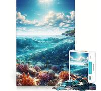 Vibrant Coral Reef Jigsaw 1000 Pieces Focus Building Toy Zero Gap Rewarding Activity for Rainy Days (50x75cm)