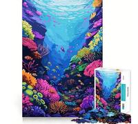 Vibrant Coral Reef Jigsaw 1000 Pieces for Teenagers Mental Boost Game Firm Fit Secure Assembly Family Fun Night Activity (38x52cm)