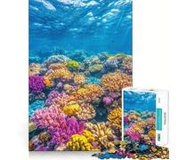 Vibrant Coral Reef Jigsaw 1000 Pieces Memory Skill Fun Smooth Edge Perfect Interlock Fun-filled Way to Fill Empty Hours (38x26cm)