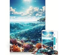 Vibrant Coral Reef Jigsaw Puzzles 1000 Cognitive Skill Toy Smooth Burr Free Surface Relaxing Indoor Group Activity (38x26cm)