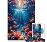 Vibrant Coral Reef Underwater Scene Jigsaw for Teenagers 1000 Pieces Mind Boost Fun Clean Cut Sturdy Components Heartwarming Gathering Activity (38x52cm)