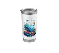 Vibrant Coral Reef with Marine Life Stainless Steel Insulated Tumbler