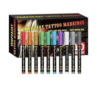 Vibrant Cosplay Pigments, Smooth Theatre Paintbrushes, 5.55 x 0.39 Inch Pens with Fine Tips, Water Base Ingredients, Makeup Kit with Colourful Design, Facial Art Drawing for Halloween Party