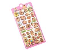 Vibrant Crystal Stickers Showcasing Playful Cartoon Capybara Safe for Youngsters Art Activities and Fun Stickers