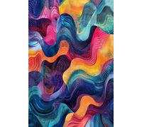 Vibrant Currents: A 6x9 Abstract Journal - 200 Pages of Inspiration: A Bold, Color-Rich Notebook for Creativity, Expression, and Reflection