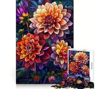 Vibrant Dahlias 1000 Pieces Puzzles for Adults Memory Enhance Gentle Pastime Accurate Cut Thoughtful Gift (38x52cm)