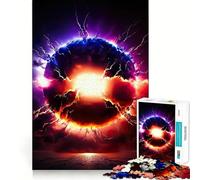 Vibrant Detonating Sun 1000 Piece Jigsaws for Adults Brain Recall Game Tight Interlock No Gaps Calming Mental Break Activity (50x75cm)