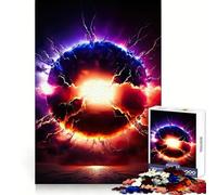 Vibrant Detonating Sun Jigsaw 1000 Pieces for Teenagers Mind Clarity Soft Distraction Perfect Lock Xmas Present (50x75cm)