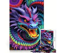 Vibrant Dragon Dance Jigsaw Puzzle 1000 Piece for Adults Cognitive Workout Casual Enjoyment No Rough Edges Memorable Gift (38x26cm)
