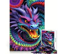 Vibrant Dragon Dance Jigsaw Puzzles for Teenagers 1000 Piece Thought Training Quiet Recreation Uniform Cut Unique Xmas Gift (38x52cm)