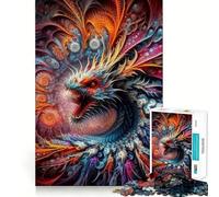Vibrant Dragon Vortex 1000-piece Puzzle for Teenagers Mind Skill Fun Uniform Size Precise Pieces Relaxing Indoor Group Activity (50x75cm)