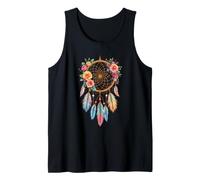Vibrant Dreamcatcher with Flowers and Feathers Tank Top