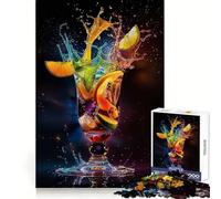 Vibrant Drink Artdeco 1000 Pieces Jigsaw Puzzles for Teenagers Memory Strength Restful Escape Fine Cut Festive Surprise (38x26cm)