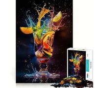Vibrant Drink Artdeco 1000 Pieces Puzzles for Teenagers Mind Boost Fun High Accuracy Cutting Craft Calming Mental Break Activity (38x26cm)