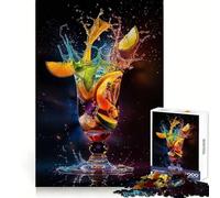 Vibrant Drink Artdeco Jigsaw Puzzle for Teenagers 1000 Pieces Thought Training Soft Distraction Uniform Cut Holiday Present (50x75cm)