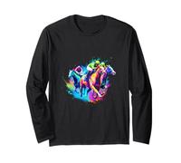 Vibrant Dynamic Horse Racing Long Sleeve T-Shirt