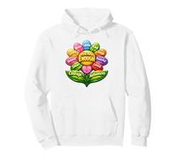 Vibrant Empowerment Flower Positive Affirmations Pullover Hoodie
