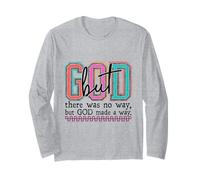 Vibrant Faith Overcomes Obstacles Christian Design Long Sleeve T-Shirt