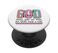 Vibrant Faith Overcomes Obstacles Christian Design PopSockets Adhesive PopGrip