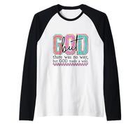 Vibrant Faith Overcomes Obstacles Christian Design Raglan Baseball Tee