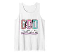 Vibrant Faith Overcomes Obstacles Christian Design Tank Top