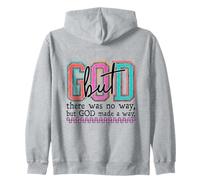 Vibrant Faith Overcomes Obstacles Christian Design Zip Hoodie