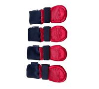 Vibrant Fellow Dog Shoes Breathable for Walking, Dog Boots Protective and Soft, Paw Protector Dog Booties that Stay on, Set of 4, Size Small, Colour Red