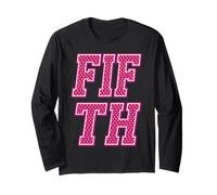 Vibrant Fifth 5th Polka Dot Celebration Design Long Sleeve T-Shirt