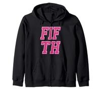 Vibrant Fifth 5th Polka Dot Celebration Design Zip Hoodie