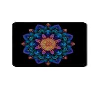 Vibrant Floral Dish Drying Mats For Kitchen Counter, Colorful Absorbent Rubber Drainer Rack Mat, Artistic PU Leather Drying Pad For Coffee Bar 12x20 Inch