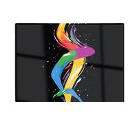 Vibrant Flow: Abstract Pride Fish Chopping Board Warren Reed - Designer Multi One Size