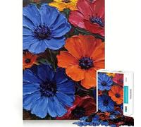 Vibrant Flower Bouquet 1000-piece Puzzle for Teenagers Mind Skill Fun Uniform Size Precise Pieces Relaxing Indoor Group Activity (38x26cm)