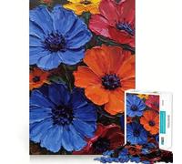 Vibrant Flower Bouquet Jigsaw for Teenagers1000 Pieces Mind Boost Game Firm Fit Secure Assembly Bonding Activity for Loved Ones (38x52cm)