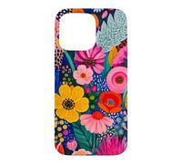 Vibrant Flower Painting Colorful Floral Maximalist Case for iPhone 15 Pro Max