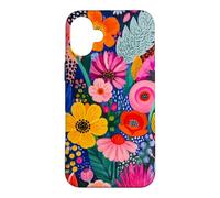 Vibrant Flower Painting Colorful Floral Maximalist Case for iPhone 16 Plus