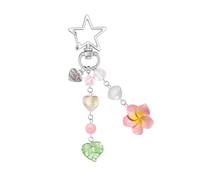 Vibrant Flower Shape Acrylic Ring Phone Decor Wallet Charm Stylish Everyday Carry Keychain Accessories Colorful Flower Keychain Accessories, フリーサイズ